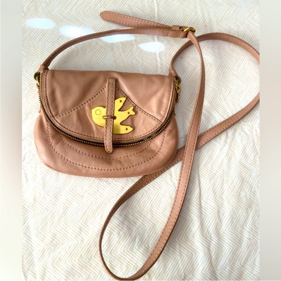 Marc by Marc Jacobs Petal To The Metal Bird Leather Flap Pouchette Crossbody Bag - Picture 2 of 7